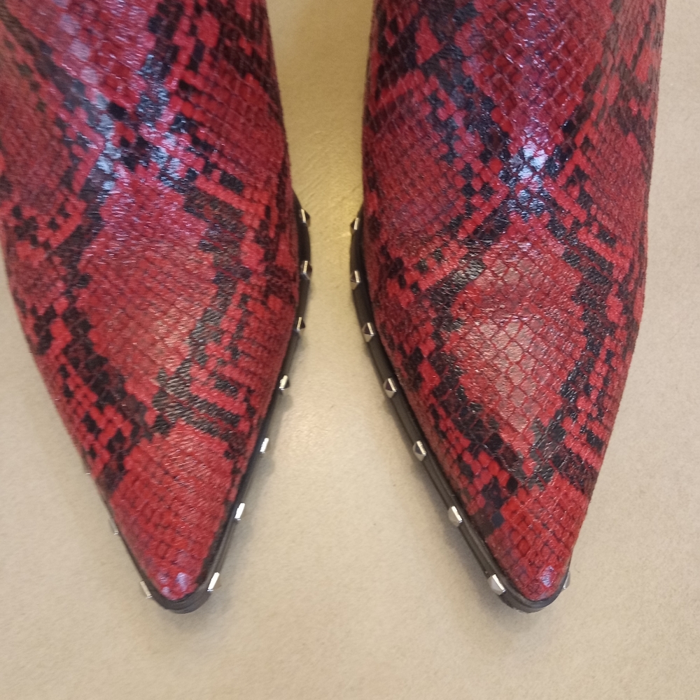 Charles David Dodger Red Snake booties Size 9.5 - Picture 6 of 11